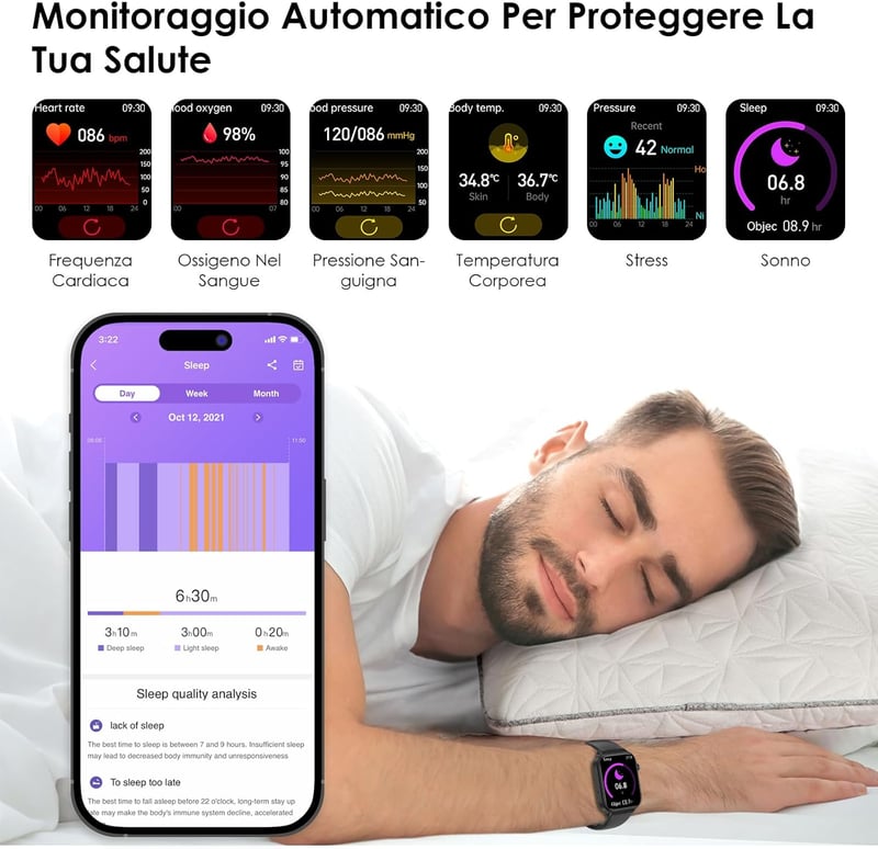 Marsyu ET570 Okosóra 1.96" Kijelzővel - EKG, Vérnyomás, Testhőmérséklet Mérés, Bluetooth Hívás, 100+ Sportmód, SOS Vészhívás, Testzsír Analí