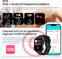 Marsyu ET570 Okosóra 1.96" Kijelzővel - EKG, Vérnyomás, Testhőmérséklet Mérés, Bluetooth Hívás, 100+ Sportmód, SOS Vészhívás, Testzsír Analí 2