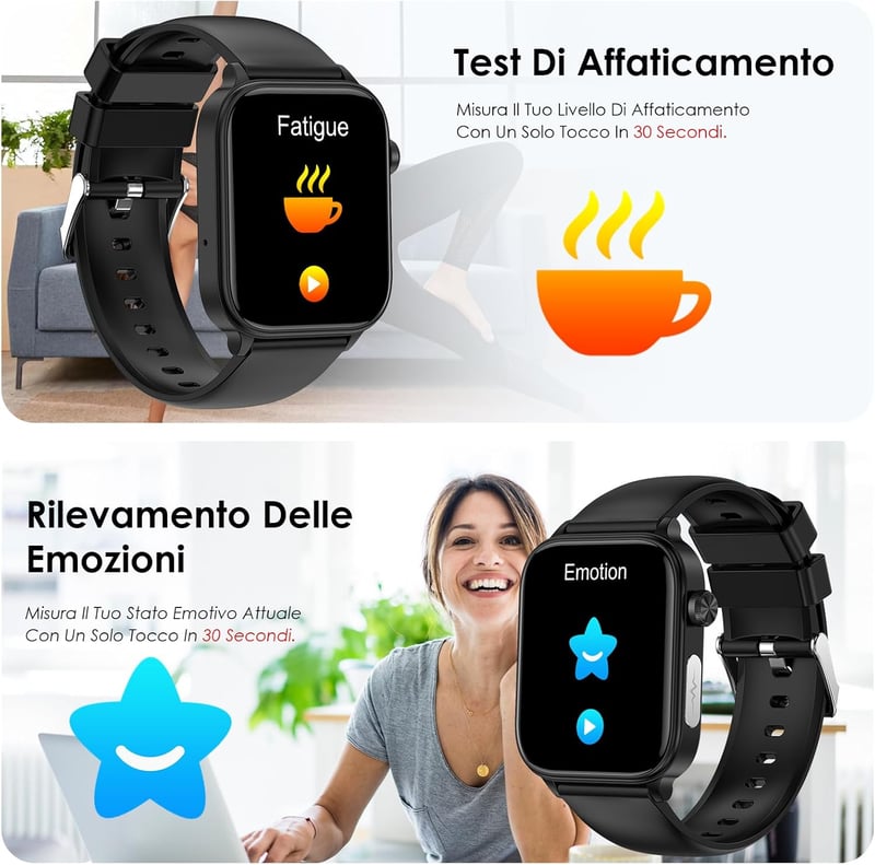 Marsyu ET570 Okosóra 1.96" Kijelzővel - EKG, Vérnyomás, Testhőmérséklet Mérés, Bluetooth Hívás, 100+ Sportmód, SOS Vészhívás, Testzsír Analí