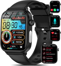 Marsyu ET570 Okosóra 1.96" Kijelzővel - EKG, Vérnyomás, Testhőmérséklet Mérés, Bluetooth Hívás, 100+ Sportmód, SOS Vészhívás, Testzsír Analí 1