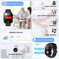 Marsyu ET570 Okosóra EKG Funkcióval - Vérnyomás, Testhőmérséklet, Pulzusmérő, Bluetooth Hívás, 1.96" HD Kijelző, IP68 Vízálló, 100+ Sportmód 5