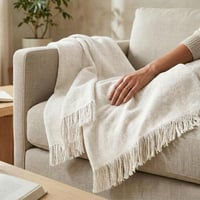 Martina Home Spiga Többfunkciós Takaró Terítő 180x260 cm Ekrü Szín 80% Pamut 20% Poliészter 2