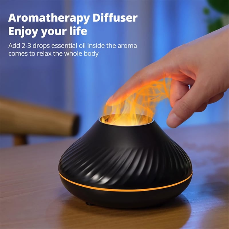 MARZIUS 7 Lánggal Aroma Diffúzor Légnedvesítő Éjszakai Fény Fekete