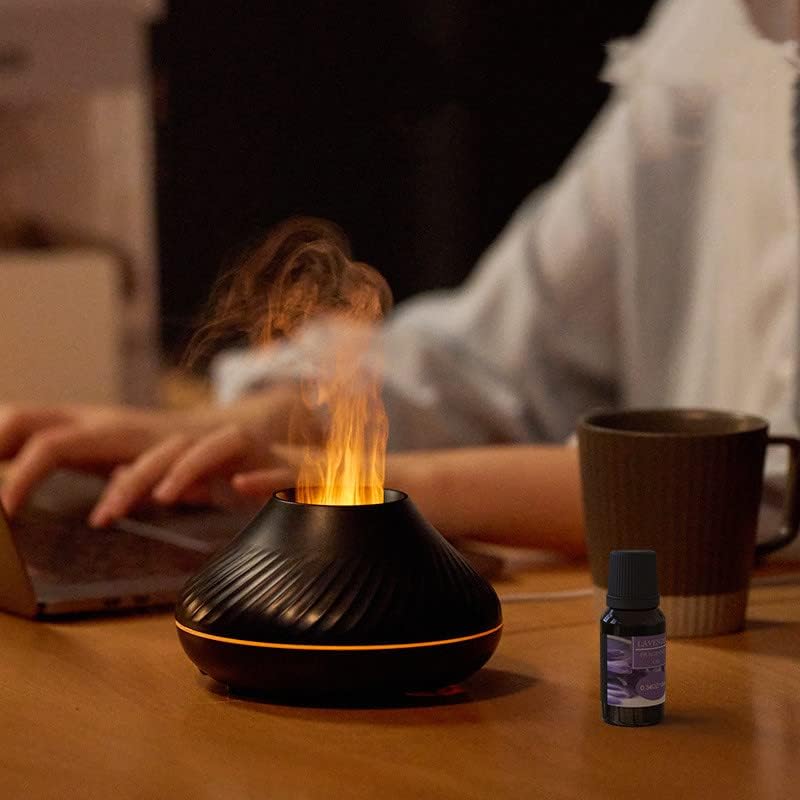 MARZIUS 7 Lánggal Aroma Diffúzor Légnedvesítő Éjszakai Fény Fekete