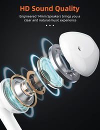 MAS CARNEY WH6 Vezetékes Fülhallgató, In-Ear Fejhallgató Sztereó Hanggal, Kompatibilis Samsung Galaxy, Huawei, Honor, iPad - Fekete/Fehér (2 4