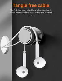 MAS CARNEY WH6 Vezetékes Fülhallgató, In-Ear Fejhallgató Sztereó Hanggal, Kompatibilis Samsung Galaxy, Huawei, Honor, iPad - Fekete/Fehér (2 5