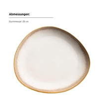 Set de masă vintage MÄSER La Sinfonia 931991 pentru 4 persoane, 16 piese, din ceramică cu formă unică, degrade de la bej la alb-crem 6
