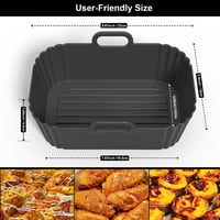 Masgarlan silikónová vložka do fritézy Airfryer 2 ks pre Ninja Dual Zone AF400EU AF300EU COSORI Russell Hobbs teplovzdušné fritézy do košíka 7,6 l 8 l 8,5 l 9 l 9,5 l 2