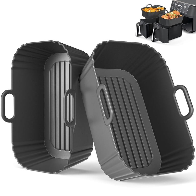 Masgarlan silikónová vložka do fritézy Airfryer 2 ks pre Ninja Dual Zone AF400EU AF300EU COSORI Russell Hobbs teplovzdušné fritézy do košíka 7,6 l 8 l 8,5 l 9 l 9,5 l