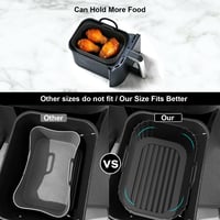 Masgarlan silikónová vložka do fritézy Airfryer 2 ks pre Ninja Dual Zone AF400EU AF300EU COSORI Russell Hobbs teplovzdušné fritézy do košíka 7,6 l 8 l 8,5 l 9 l 9,5 l 5