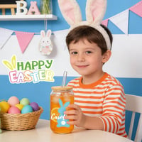 Mason Life Személyre Szabható Húsvéti Nyúl Farok Üveg Bögre 530ml Bambusz Tetővel 7