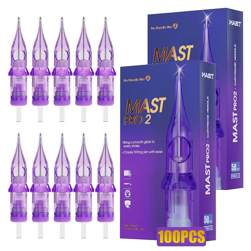 MAST Pro2 Tetoválás Tűkészlet 100db Vegyes Méret #12 0.35mm Bugpin