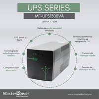 Master U-Power 1300VA szünetmentes tápegység 720W, 4 Schuko aljzat - 1300 VA 2