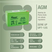 Master U-Power AGM 12V 7Ah VRLA akkumulátor riasztóhoz és UPS-hez 3