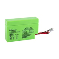 Acumulator AGM Master U-Power 12V 0,8Ah, baterie cu plumb VRLA, ermetică și fără întreținere, cu conector AMP cu 2 pini de 3,96 mm, pentru sisteme de alarmă și sisteme de rezervă. 6