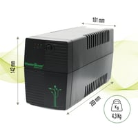 Záložný zdroj Master U-Power UPS 650 VA, stály výstupný výkon 360 W, 2 zásuvky Schuko 3