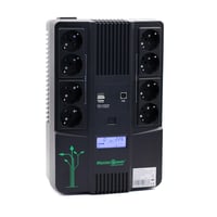 UPS Master U-Power 850VA, 480W, afișaj LCD, 8 prize Schuko, USB, RJ45 1