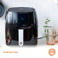 Teplovzdušná fritéza MasterChef 4,5 l, 1400 W, pre 2 – 4 osoby, digitálny LCD dotykový displej, 7 programov, predhrievanie, udržiavanie teploty, 80 – 200 °C, čierna 7