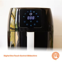 Teplovzdušná fritéza MasterChef 4,5 l, 1400 W, pre 2 – 4 osoby, digitálny LCD dotykový displej, 7 programov, predhrievanie, udržiavanie teploty, 80 – 200 °C, čierna 3