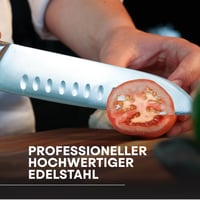 6-dielna súprava kuchynských nožov MasterChef – kuchársky nôž, nôž Santoku, nôž na mäso, nôž na zeleninu, univerzálny nôž a taška na nože, nehrdzavejúca oceľ 4