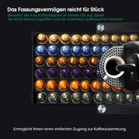 Masthome Nespresso kapszula tartó 60 kapszulához, üveg tárolódoboz tisztítóronggyal 6