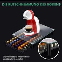Masthome Nespresso kapszula tartó 60 kapszulához, üveg tárolódoboz tisztítóronggyal 5