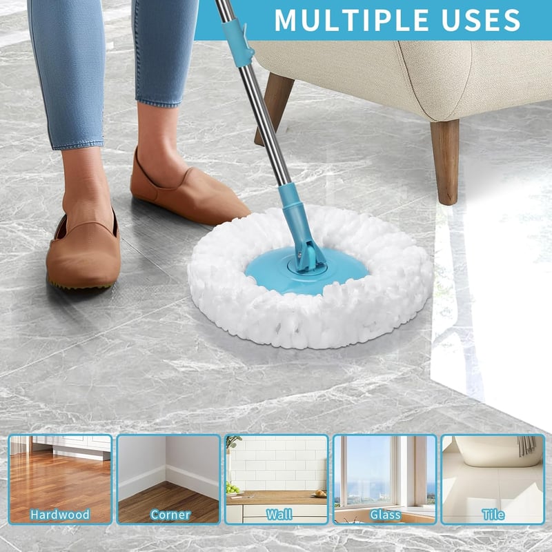 Masthome Pedálos Vödör Nyolckoronás Moppal és 360° Forgatható Centrifugával