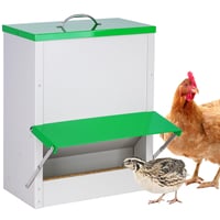 MasXirch Automatické kŕmidlo pre hydinu 11 kg pre kurčatá, kačice a morky s vekom, odolné voči dažďu, bezodpadový vonkajší dávkovač 1