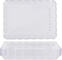 MATANA 18 db átlátszó tálca 32x24 cm - Parti, esküvő, karácsony, büfé 1