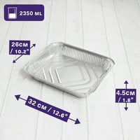 MATANA 20 db Alumínium Tálca Fedővel 32x26 cm Sütőhöz és Grillhez 3