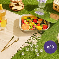 MATANA 20 db Alumínium Tálca Fedővel 32x26 cm Sütőhöz és Grillhez 2