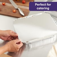 MATANA 20 db Alumínium Tálca Fedővel 32x26 cm Sütőhöz és Grillhez 6