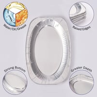MATANA 20 db alumínium tálca sütő és fagyasztóbiztos magas peremmel 35x26 cm egy vagy újrahasznosítható büfé tál catering partira karácsonyr 4