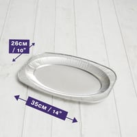 MATANA 20 db alumínium tálca sütő és fagyasztóbiztos magas peremmel 35x26 cm egy vagy újrahasznosítható büfé tál catering partira karácsonyr 5