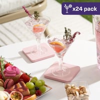 MATANA 24 db Műanyag Koktél Pohár 210 ml, Martini és Margarita Poharak 4