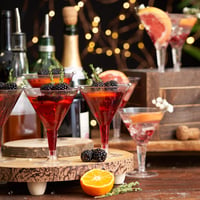 MATANA 24 db Műanyag Koktél Pohár 210 ml, Martini és Margarita Poharak 3