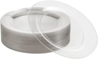 MATANA 25 db Ezüst Csillogó Műanyag Tányér 26 cm, Újrahasználható Parti Tányér - 19 cm, 26 Cm Silver Plate 1