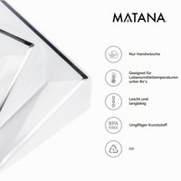 Set 40 Farfurii din Plastic Alb MATANA cu Margine Argintie (Pătrate, 2 Mărimi) - Farfurii de Petrecere Durabile, Veselă Reutilizabilă pentru Nunți, Zile de Naștere și Sărbători 6