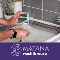 MATANA 48 db Elegáns Műanyag Pezsgőspohár 150ml - Átlátszó, Törésálló Pohár 8
