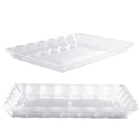 MATANA Set plastičnih pladnjeva velikog pravokutnog oblika, 6 komada - Višekratni pladnjevi za serviranje, perivi u perilici posuđa, 32x24 cm 1