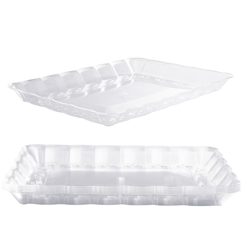 MATANA Set plastičnih pladnjeva velikog pravokutnog oblika, 6 komada - Višekratni pladnjevi za serviranje, perivi u perilici posuđa, 32x24 cm