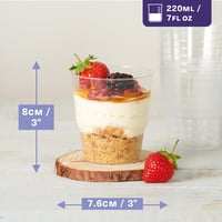 MATANA Átlátszó Műanyag Desszertpohár Szett (48db, 220ml) - Strapabíró, Újrahasználható Tálkák Előételekhez, Pudingokhoz, Mousse-hoz, Parfék 4