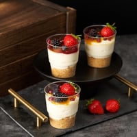 MATANA Átlátszó Műanyag Desszertpohár Szett (48db, 220ml) - Strapabíró, Újrahasználható Tálkák Előételekhez, Pudingokhoz, Mousse-hoz, Parfék 3