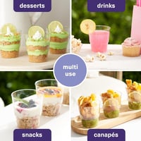 MATANA Átlátszó Műanyag Desszertpohár Szett (48db, 220ml) - Strapabíró, Újrahasználható Tálkák Előételekhez, Pudingokhoz, Mousse-hoz, Parfék 9