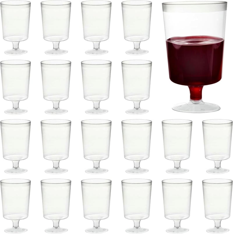 MATANA Elegáns Műanyag Borospohár Szett 50db, 200ml - Átlátszó, Törhetetlen - Újrahasznosítható - Partikra, Rendezvényekre, Piknikekre

AI: 