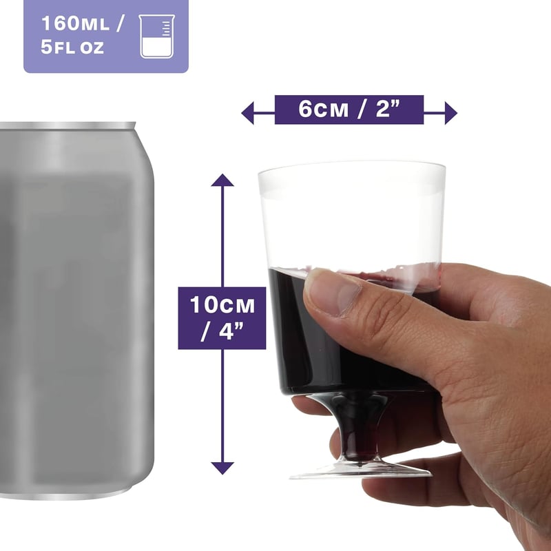 MATANA Elegáns Műanyag Borospohár Szett 50db, 200ml - Átlátszó, Törhetetlen - Újrahasznosítható - Partikra, Rendezvényekre, Piknikekre

AI: 