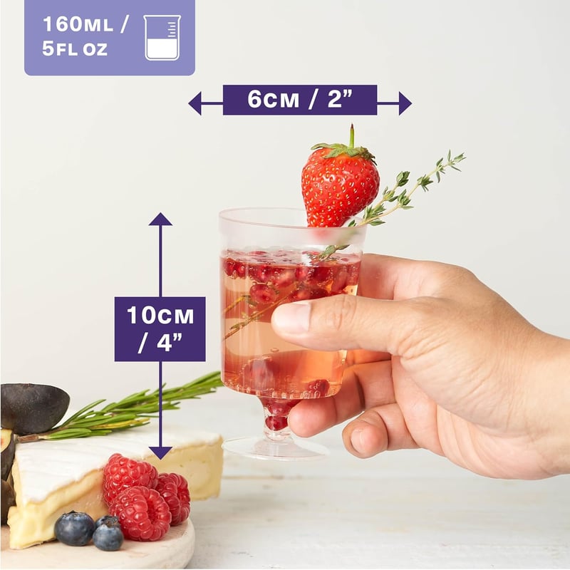MATANA Elegáns Műanyag Borospohár Szett 50db, 200ml - Átlátszó, Törhetetlen - Újrahasznosítható - Partikra, Rendezvényekre, Piknikekre

AI: 