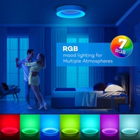 Matane LED mennyezeti lámpa RGB színváltó távirányítóval 36W dimmelhető 4