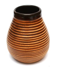 Sada čajov Mate Green Yerba Mate – Keramický hrnček na maté 350 ml – Nerezová bombilla (slamka) 19 cm – Ručne vyrobená keramická kalabasa – Ba 3