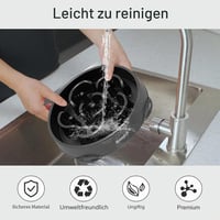 Bol pentru câini MateeyLife anti-găurire/antiderapant cu hrănire lentă pentru câini de talie medie și mare, 1 buc., mare, negru 7